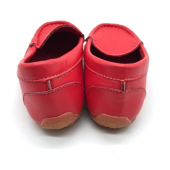 Toddler Boys Loafers Moccasins Dress Shoes Faux Leather Slip On Red 26 US 9 - Picture 3 of 6